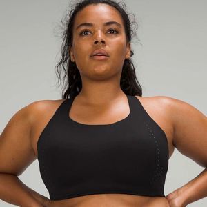 Lululemon AirSupport Bra High Support Sports Bra Black/Asphalt Grey 36 DD 36 E
